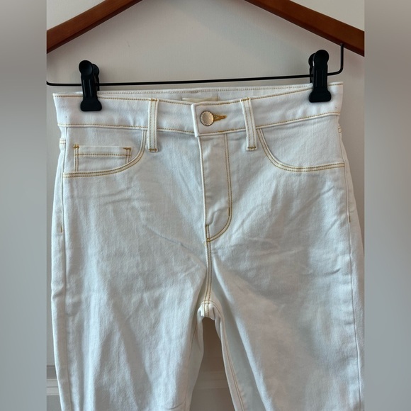 L'Agence Marguerite High Rise Skinny NWT Jeans Blanc White Sunset Gold Wash - Picture 4 of 16